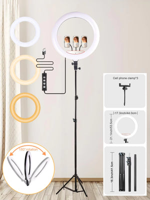 Kito Case 18 Inch Ring Light Kit with Tripod