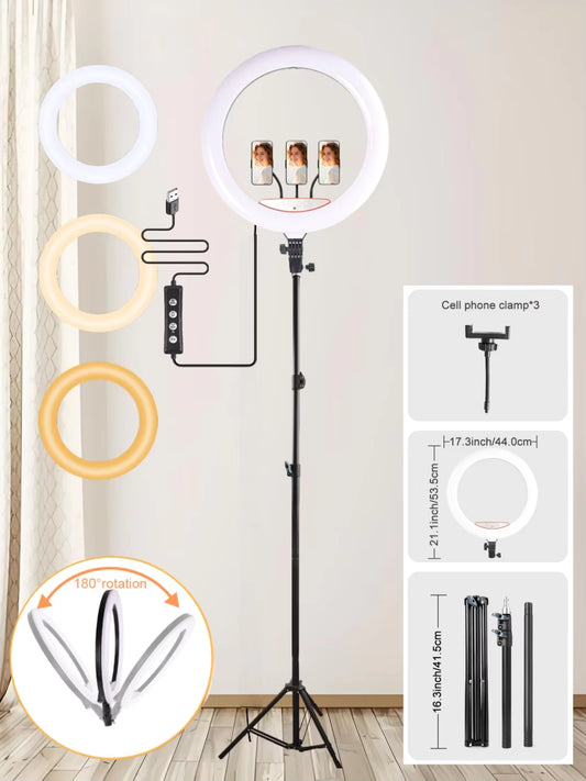 Kito Case 18 Inch Ring Light Kit with Tripod