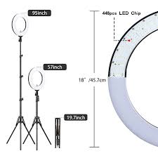 Kito Case 18 Inch Ring Light Kit with Tripod